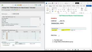 SAP Material Master Field Selection  SAP MM  SAP Material Master Field Selection Configuration [upl. by Ezekiel]