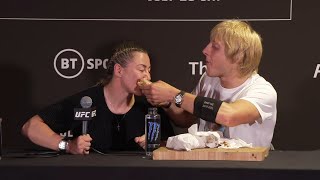 Paddy shares some food with Molly at the UFCLondon presser [upl. by Kulda]