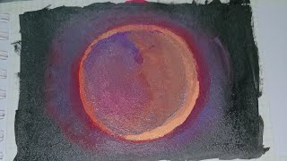 Full Moon Painting Acrylic [upl. by Eihs]