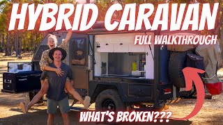 FULL TOUR of our TINY HOME on WHEELS Offroad Hybrid Caravan [upl. by Moffat]