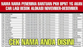 NAMA NAMA PENERIMA PKH BPNT YANG DIPERCEPAT NOVDES CAIR DULUAN KHUSUS KPM KATEGORI INI [upl. by Acinomal292]