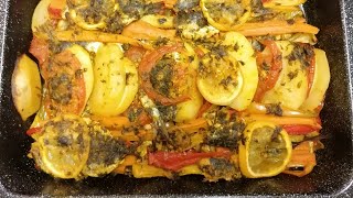 RECETTE SARDINES AU FOUR À LA MAROCAINERecette Sardinesaufouràla marocaine 😋👌🥘🐟 [upl. by Ayenet]