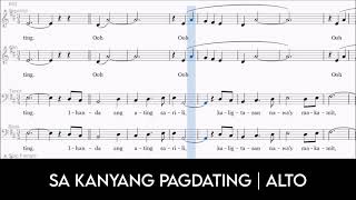 Sa Kanyang Pagdating  Alto [upl. by Enneiluj]