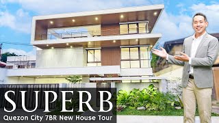 House Tour QC85 • Inside a STUNNING 7BR Quezon City New Ultra MODERN House and Lot for Sale [upl. by Thea540]