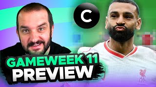 BEST CAPTAIN 🚨  FPL GAMEWEEK 11 PREVIEW  Fantasy Premier League Tips 202425 [upl. by Lombardy]