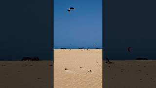 Plenty of Kite surfers in Fuerteventura  kitesurfing adventure travel [upl. by Tebzil]