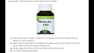 Babchi Oil for Vitiligo – A Complete Guide [upl. by Dagny]