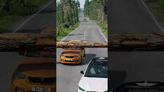 Car vs Log Trap beamngdrive shorts [upl. by Lladnek7]