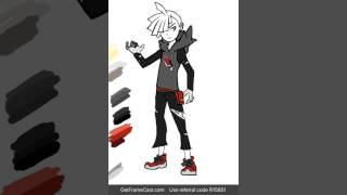 Speed Drawing Gladion Pokemon Sun and Moon framecast [upl. by Sosthina]