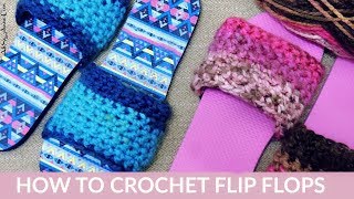 HOW TO CROCHET FLIP FLOPS [upl. by Wallache]