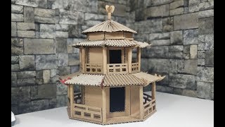 DIY Miniature Temple by Cardboard [upl. by Kylah]