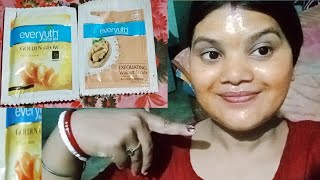 Everyuth Scrub And Everyuth Peel Off Mask Review Manju beauty official [upl. by Wald]