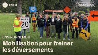 Des contrôles routiers citoyens pour freiner les déversements à Kanesatake [upl. by Enneyehc]