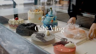 CAFEBAKERY VLOG Vo8  Snow Day Making Custom Cakes  Cake Coffee Shop Daily Routine  多伦多蛋糕店日常 [upl. by Gniw]