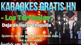 Los Terrícolas  Deja De Llorar Chiquilla  Karaoke Original [upl. by Adyht457]