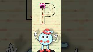 How to write Letter P I Letter Tracing alphabet P for Kids I Cartoon animation kidslearning kids [upl. by Stanleigh]