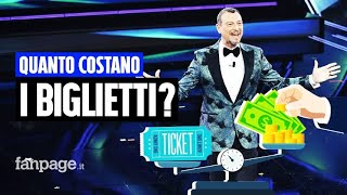 Quanto costano i biglietti per partecipare a Sanremo 2023 i prezzi degli abbonamenti [upl. by Jeri225]