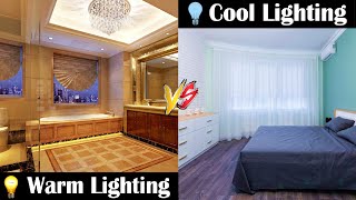 Warm Lighting VS Cool Lighting for Home Interior  White lights vs Yellow lights LED Bulbs for home [upl. by Ydwor]