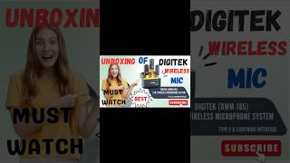 Unboxing Digitek wireless Mic 🎤 shorts bestmicforvlogging digitekmic trendingshorts [upl. by Idnat]