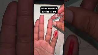 Weak mercury brings losses in life do you have this sign palmistry reels shorts astrology [upl. by Adiehsar437]