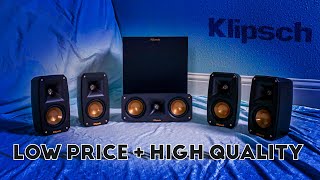 BEST BUDGET WIRED 51 HOME THEATER SPEAKERS  Klipsch Reference Theater Pack Unboxing amp Review [upl. by Ranger]