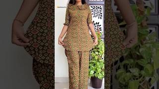 Round collar cotton kurti cutting and stitching Full video on my channel viralshort kurti [upl. by Ainollopa]