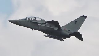 Alenia Aermacchi T346A Master Italian Air Force flying Display Volkel 2019 AirShow [upl. by Lefty31]