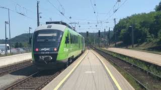 Slovenian Siemens Desiro EMU at SpielfeldStraß Austria [upl. by Ennaharas85]