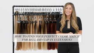 Find Your Perfect BELLAMI Silk Seam ClipIn Extension Color Match 2023 Edition [upl. by Pelage733]