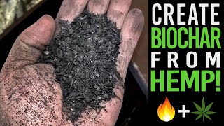 Create Biochar From Hemp Stalks  OrganiLock [upl. by Cherianne]