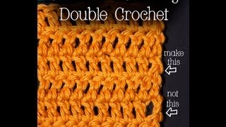 How to Crochet Chainless Starting Double Crochet [upl. by Paucker]