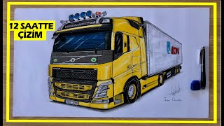 VOLVO TIR ÇİZİMİ  TRUCK DRAWİNG KOMUTAN81 [upl. by Hereld521]