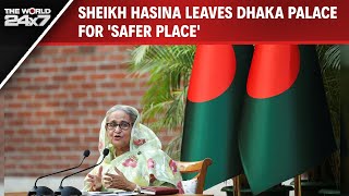 Sheikh Hasina Resignation  Bangladesh PM To Quit Sheikh Hasina Leaves Dhaka Palace [upl. by Alatea]