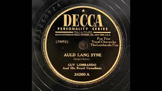 AULD LANG SYNE  GUY LOMBARDO  1947 Version [upl. by Nemad170]