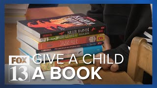 Annual book fair provides free books to students with the If You Give A Child A Book campaign [upl. by Ramor113]