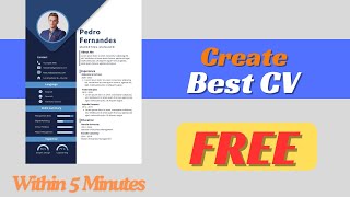 Create Best CV in 5 Minutes Canva Free  How to Make Perfect CV  Free template [upl. by Ihana]