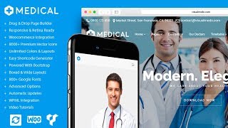 Medical WordPress Theme Health Care amp Clinic HomePage Presentation [upl. by Vanny]