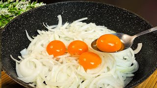 Gießen Sie einfach die Eier über die Zwiebeln So hat meine Großmutter gekocht – einfach und lecker [upl. by Liew]