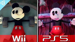 Epic Mickey  Nintendo Wii Original vs PS5 Remake Rebrushed  Side by Side [upl. by Doll]