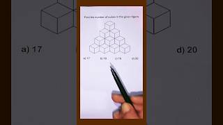 number of cubes in the given figure  counting figures reasoning shorts maths countingfigures [upl. by Lyon]