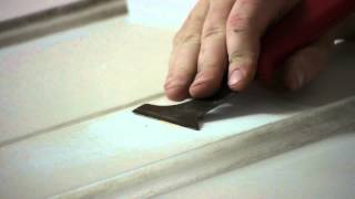 How to Repair Doors With Wood Putty  Flooring Projects [upl. by Keyser]