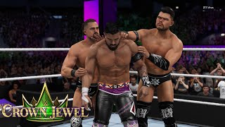 WWE 2K24 Universe Mode  Los Lotharios Vs LWO  Crown Jewel [upl. by Anirav571]