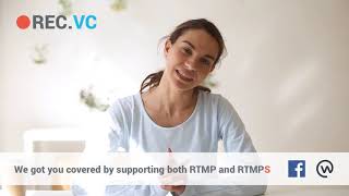 Live stream with RTMPS on Facebook and Workplace from any videoconference source [upl. by Ehcnalb]