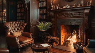 Cozy fireplace in study 📚 [upl. by Pavier]