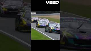 Three Cars Collide At Brands Hatch  British GT 2024 [upl. by Mahala]