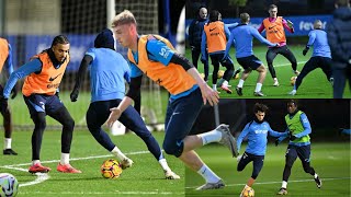 COLE PALMER FOCUS  Chelsea TRAINING PreTottenham  Reece James RETURN  Chelsea Training [upl. by Pinzler595]