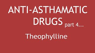 AntiAsthmatic Drugs Part 4 Pharmacology of Theophylline  Dr Shikha Parmar [upl. by Marcia657]