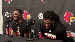 Louisville WR Ja’Corey Brooks DE Tramel Logan Postgame Presser vs Georgia Tech 92124 [upl. by Mharg]