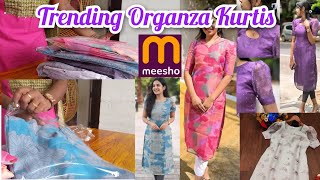 🔥Meesho Affordable Organza Kurti haul ✅️ meeshoaffordablekurti meesho meeshohaul meeshoshopping [upl. by Legir130]