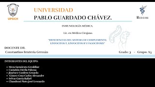 Patologias de la fagocitosis sistema de complemento y complejo mayor de histocompatibilidad [upl. by Barbabra]